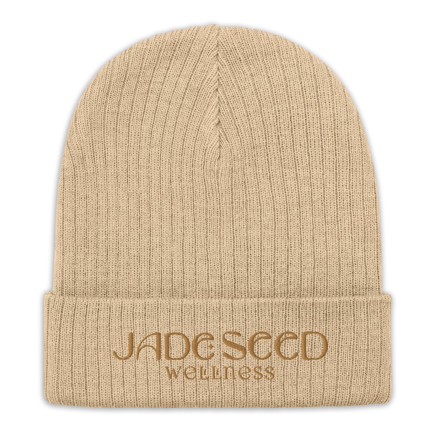 Jade Seed Wellness Recycle Eco Ribbed knit beanie