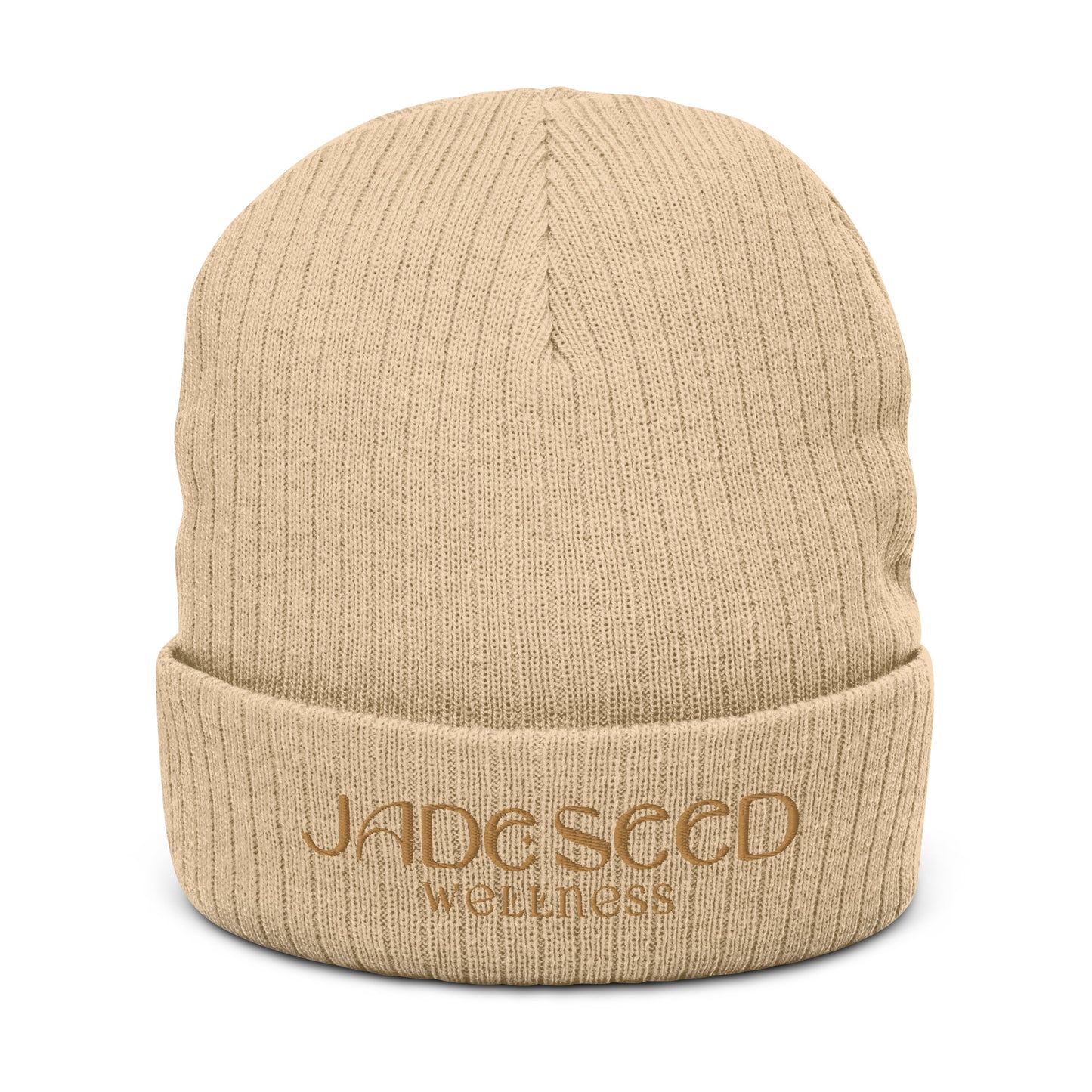 Jade Seed Wellness Recycle Eco Ribbed knit beanie