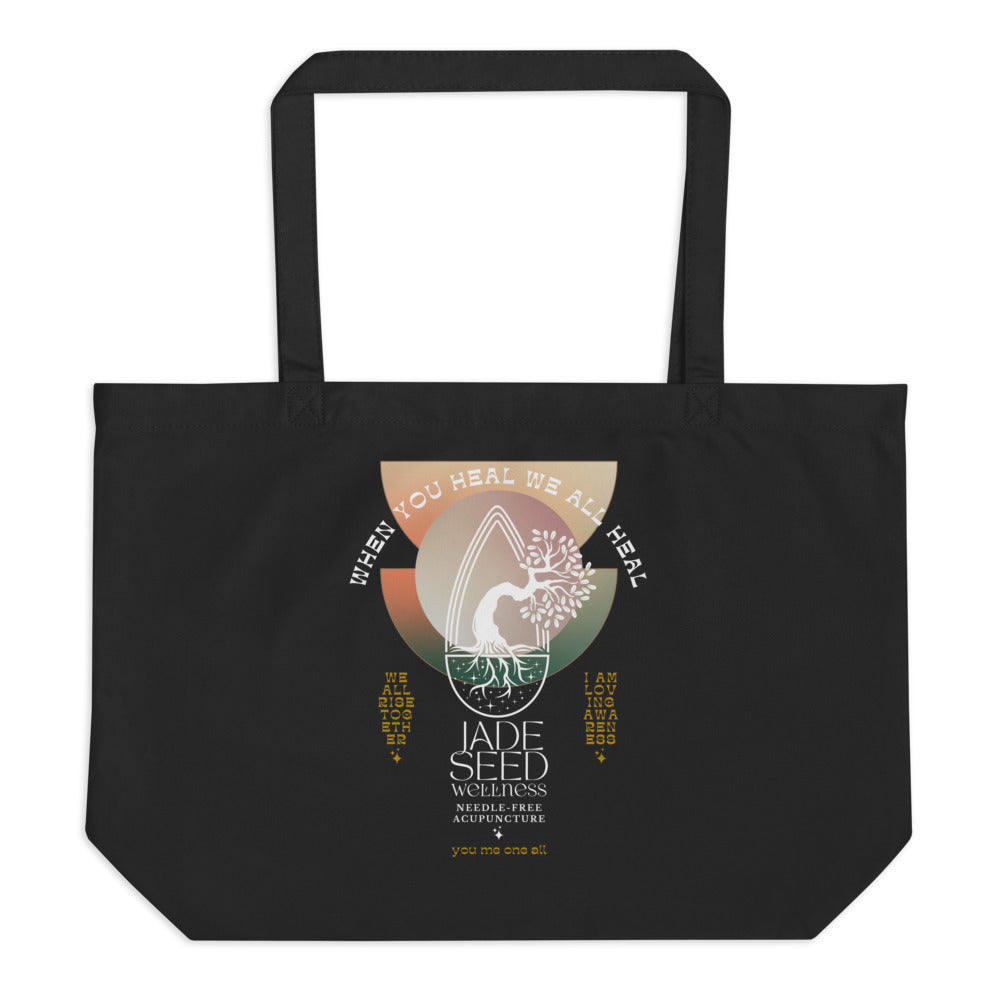 Jade Seed Wellness Large organic tote bag