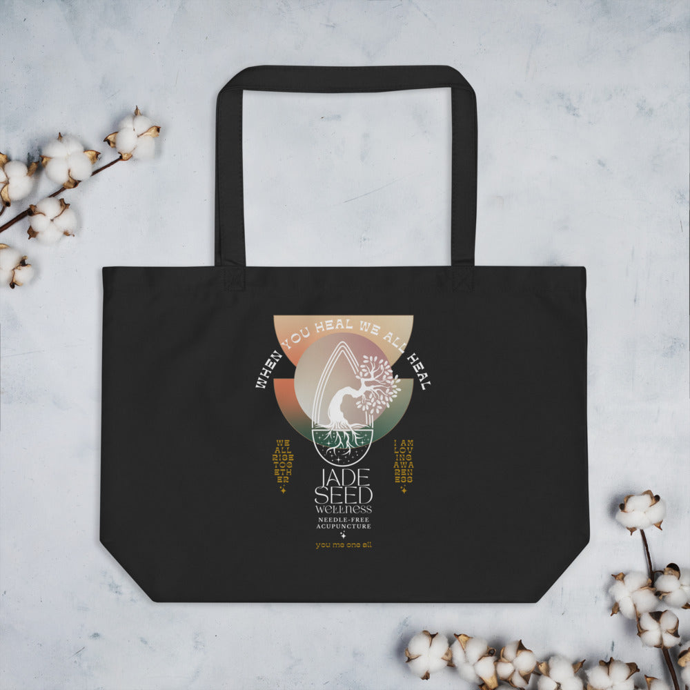 Jade Seed Wellness Large organic tote bag