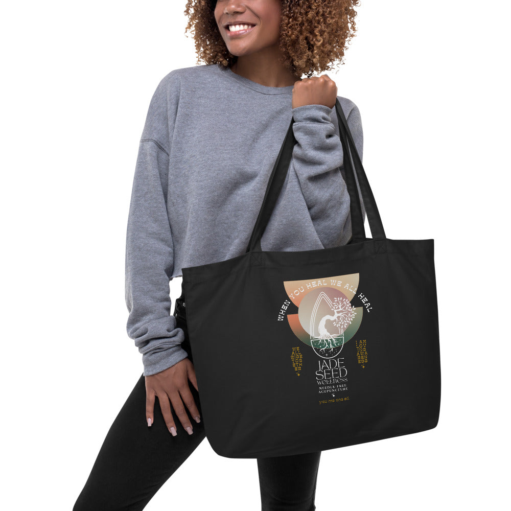 Jade Seed Wellness Large organic tote bag